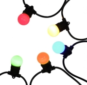 Pakket met 10 gekleurde LED lampen (geel-oranje-rood-groen-blauw)